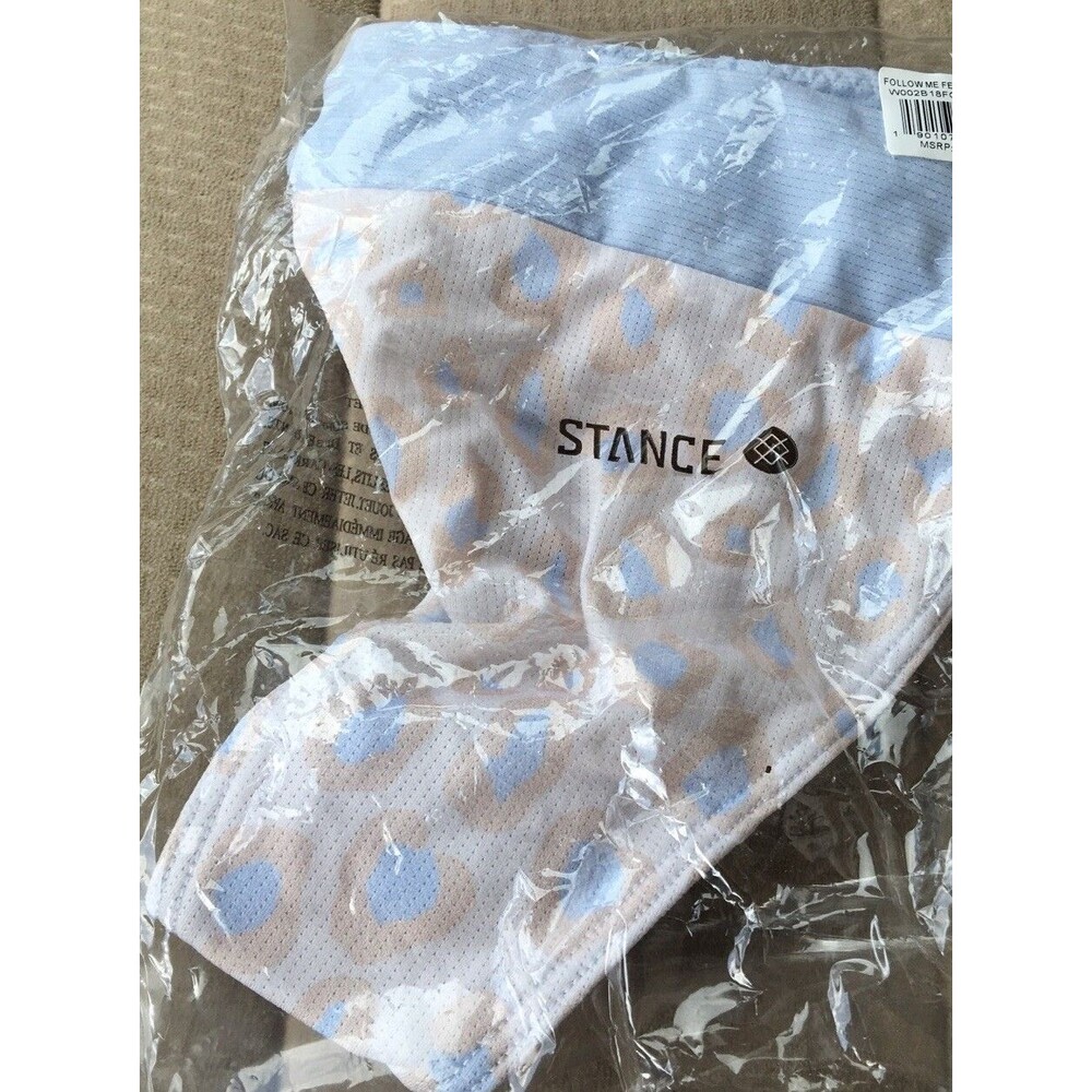 Stance Wide Side Thong Follow Me Feline Blue L 12-14 NWT